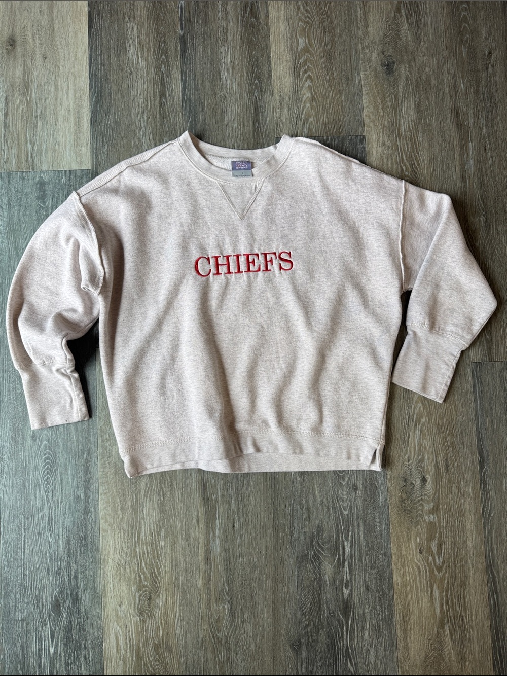 MV Sport CHIEFS Crewneck Sweatshirt - with Red Embroidery